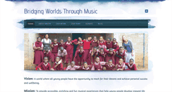 Desktop Screenshot of bridgingworldsthroughmusic.com